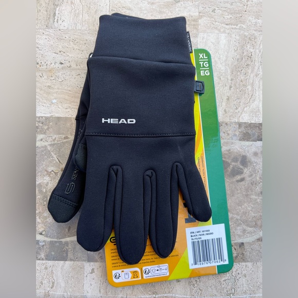 HEAD Black Sensatec Gloves - Picture 2 of 3